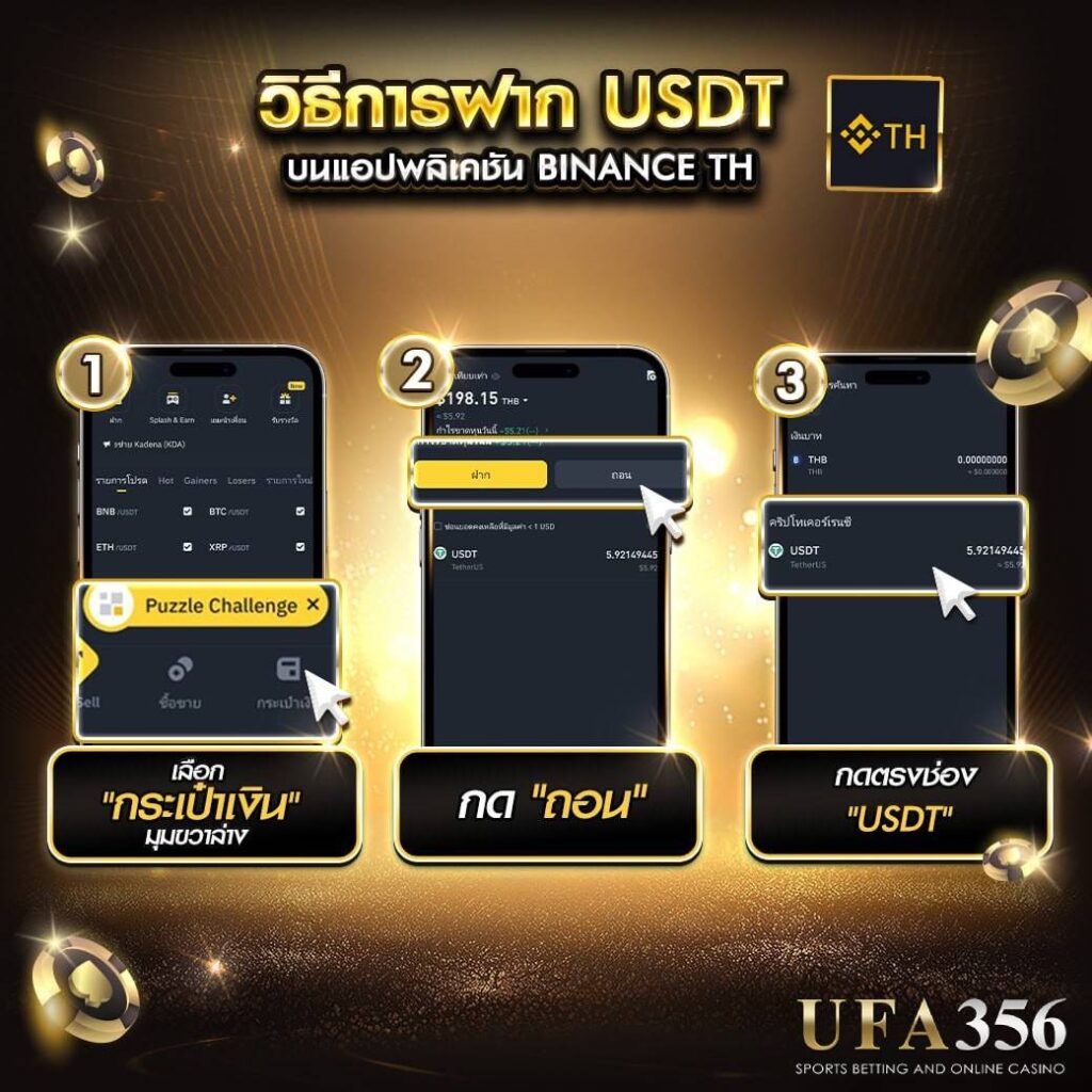 วิธีการฝาก USDT UFABET